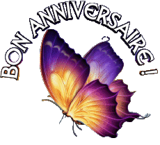 Messagi Francese Bon Anniversaire Papillons 001 