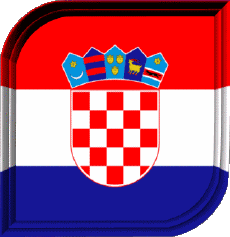 Flags Europe Croatia Square 
