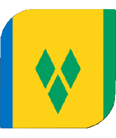 Bandiere America Saint Vincent e Grenadine Quadrato 