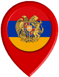 Flags Asia Armenia Location Pin 