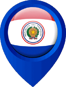 Fahnen Amerika Paraguay Standort-Pin 