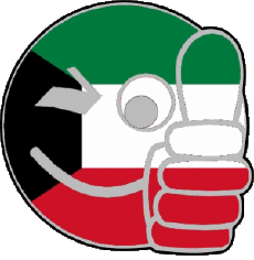 Banderas Asia Kuwait Smiley - OK 