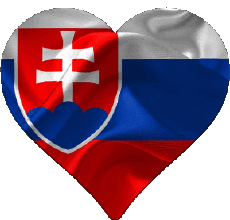 Bandiere Europa Slovacchia Cuore 