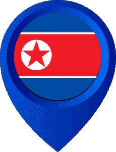 Bandiere Asia Corea del Nord Perno di posizione 