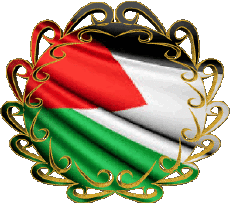 Drapeaux Asie Palestine Forme 