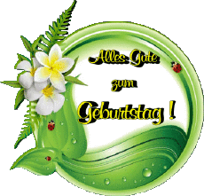 Nachrichten Deutsche Alles Gute zum Geburtstag Blumen Transparenter Hintergrund 011 