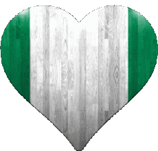 Bandiere Africa Nigeria Coeur 