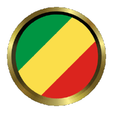 Fahnen Afrika Kongo Rund - Ringe 