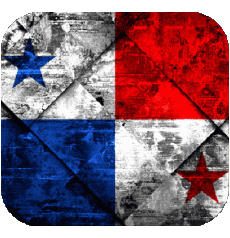Drapeaux Amériques Panama Carré 
