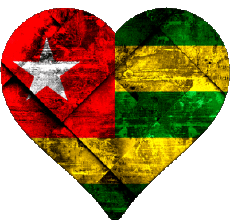 Banderas África Togo Corazón 