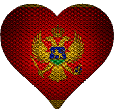 Fahnen Europa Montenegro Herz 