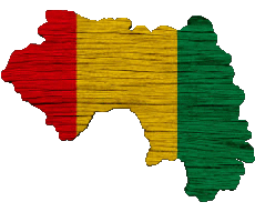 Banderas África Guinea Mapa 
