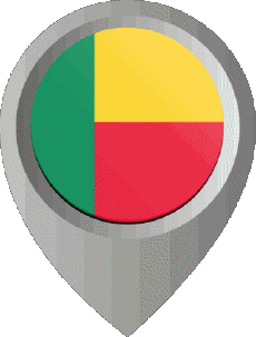 Drapeaux Afrique Benin Epingle de Localisation 