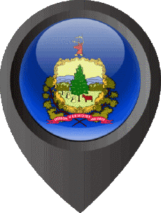 Fahnen Amerika U.S.A - States Vermont Standort-Pin 