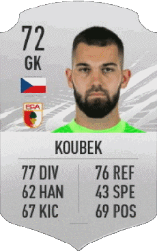 Deportes F I F A - Jugadores  cartas Republica checa Tomás Koubek 