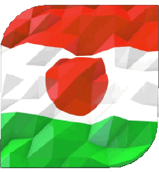Drapeaux Afrique Niger Carré 