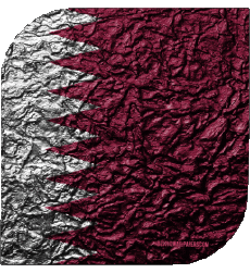 Bandiere Asia Qatar Quadrato 