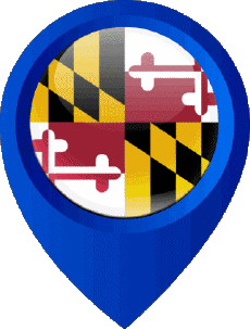Fahnen Amerika U.S.A - States Maryland Standort-Pin 