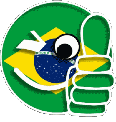 Drapeaux Amériques Brésil Smiley - OK 