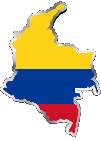 Flags America Colombia Map 
