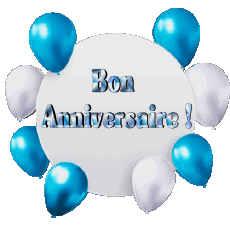 Mensajes Francés Bon Anniversaire Ballons - Confetis 010 