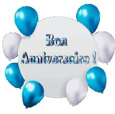 Messages French Bon Anniversaire Ballons - Confetis 010 