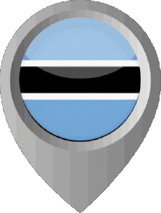 Drapeaux Afrique Botswana Epingle de Localisation 