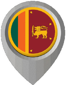 Banderas Asia Sri Lanka Marcador de ubicación 