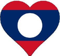 Banderas Asia Laos Corazón 