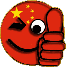 Drapeaux Asie Chine Smiley - OK 