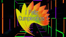 Messages Spanish Feliz Cumpleaños Abstracto - Geométrico Animated Background 001 