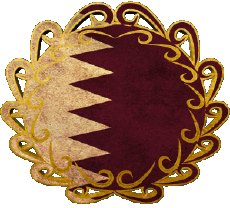 Drapeaux Asie Qatar Forme 
