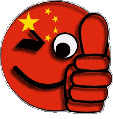 Banderas Asia China Smiley - OK 