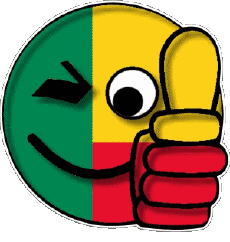 Fahnen Afrika Benin Smiley - OK 