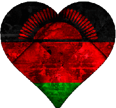 Flags Africa Malawi Heart 