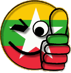 Banderas Asia Birmania Smiley - OK 