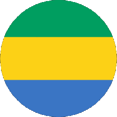 Drapeaux Afrique Gabon Rond 