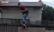 Humor -  Fun Sport Skateboard Free Style Fail 01 