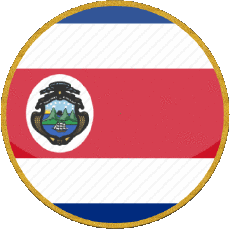 Drapeaux Amériques Costa Rica Rond 