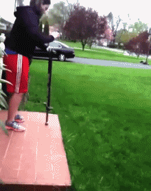 Humor -  Fun MENSCHEN Pogo Stick Serie 01 