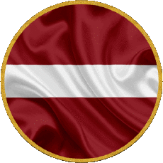 Drapeaux Europe Lettonie Rond 