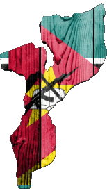 Banderas África Mozambique Mapa 