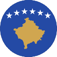 Flags Europe Kosovo Round 