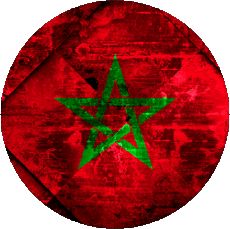 Bandiere Africa Marocco Tondo 