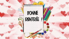 Messages Français Bonne Rentrée Fond Animé 006 