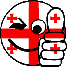 Fahnen Asien Georgia Smiley - OK 