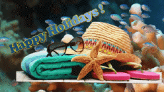 Mensajes Inglés Happy Holidays Fondo animado 006 