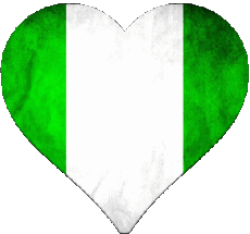 Drapeaux Afrique Nigéria Coeur 