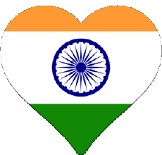 Flags Asia India Heart 
