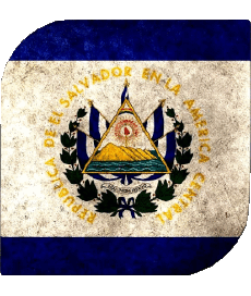 Banderas América El Salvador Plaza 
